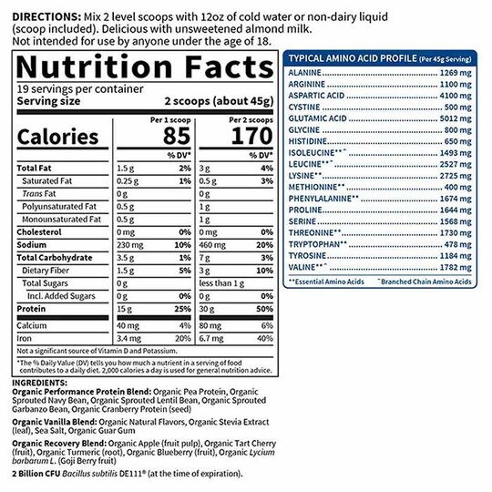 Organic Plant-Based Protein, GOLS